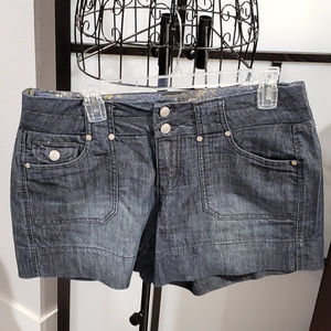 Digital Blue Jean Shorts